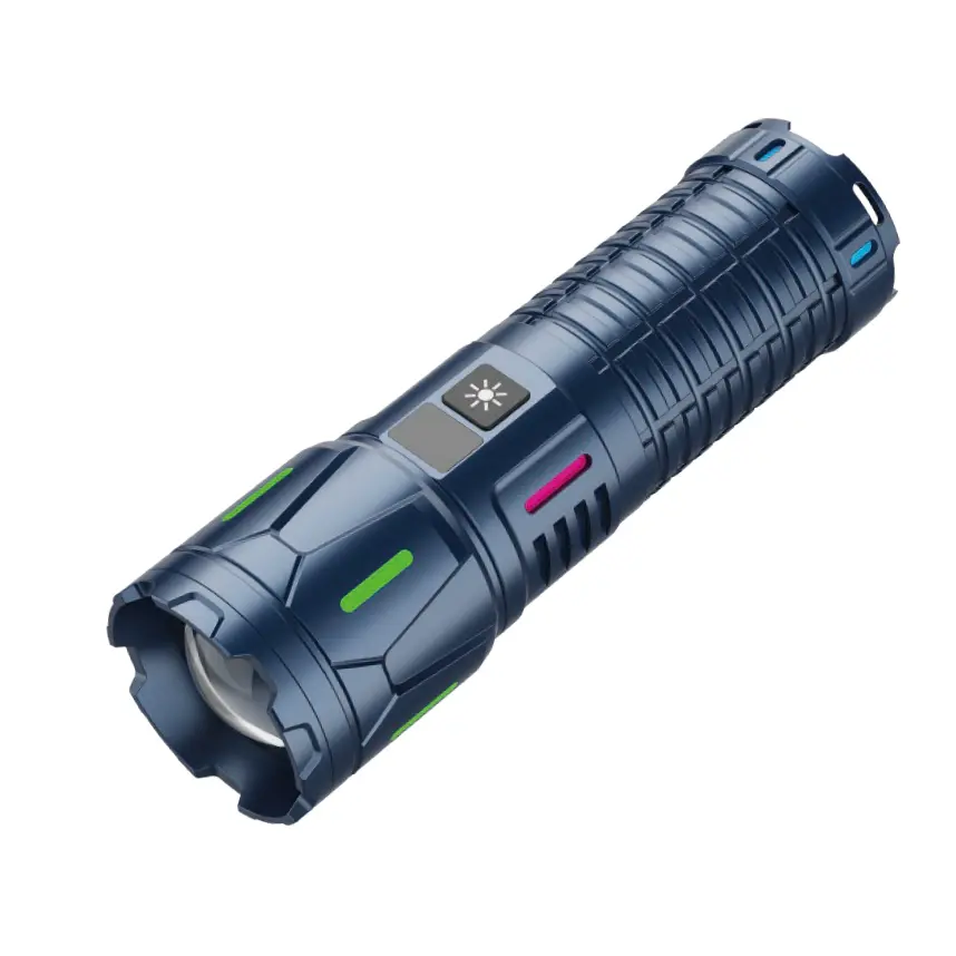 Latarka taktyczna LED o mocy 100 W, z możliwością ładowania przez USB