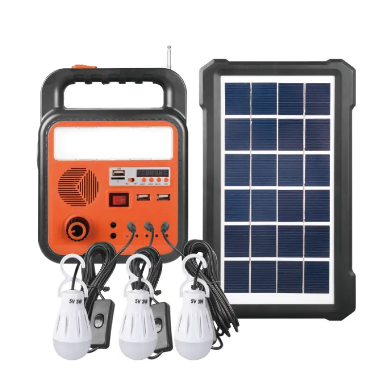 Zestaw do elektrowni słonecznej LED o mocy 5 W, który można ładować